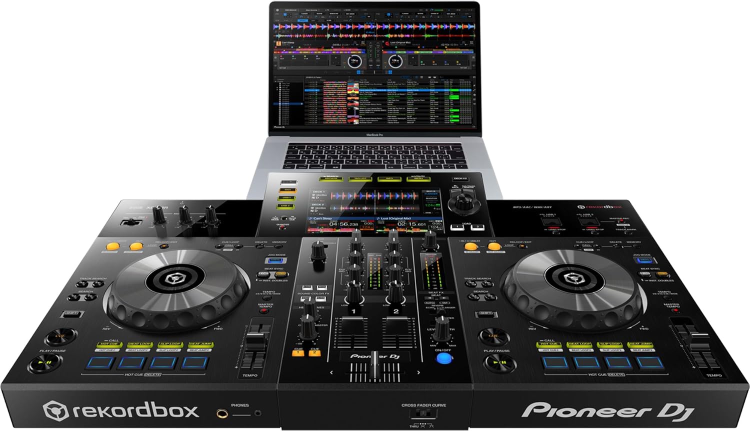 Pioneer XDJ-RR 2-Channel All-in-One DJ System - Black Bundle with Case, Headphones, and Austin Bazaar Polishing Cloth