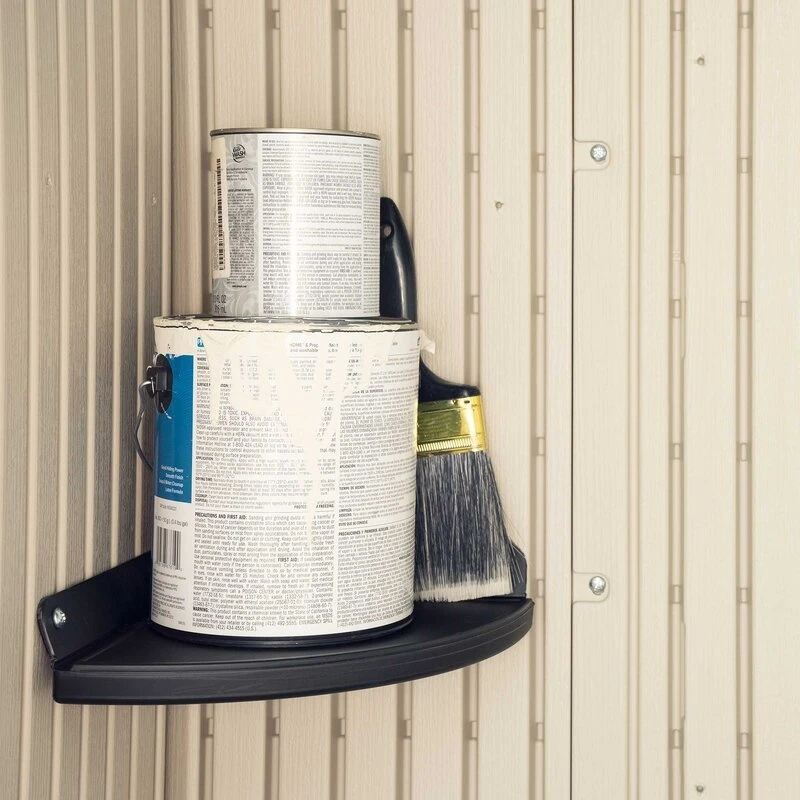 8' wide x 12.5' deep plastic storage shed