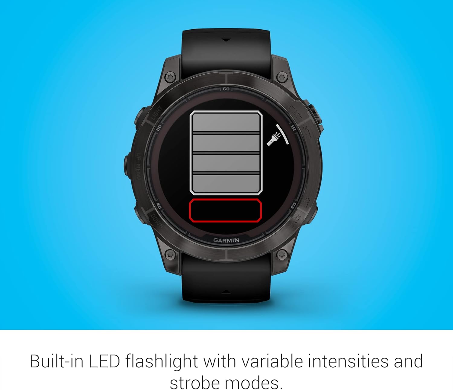 Garmin fēnix 7X Pro Sapphire Solar, Multisport GPS Smartwatch, Built-in Flashlight, Solar Charging Capability, 010-02778-10, Black