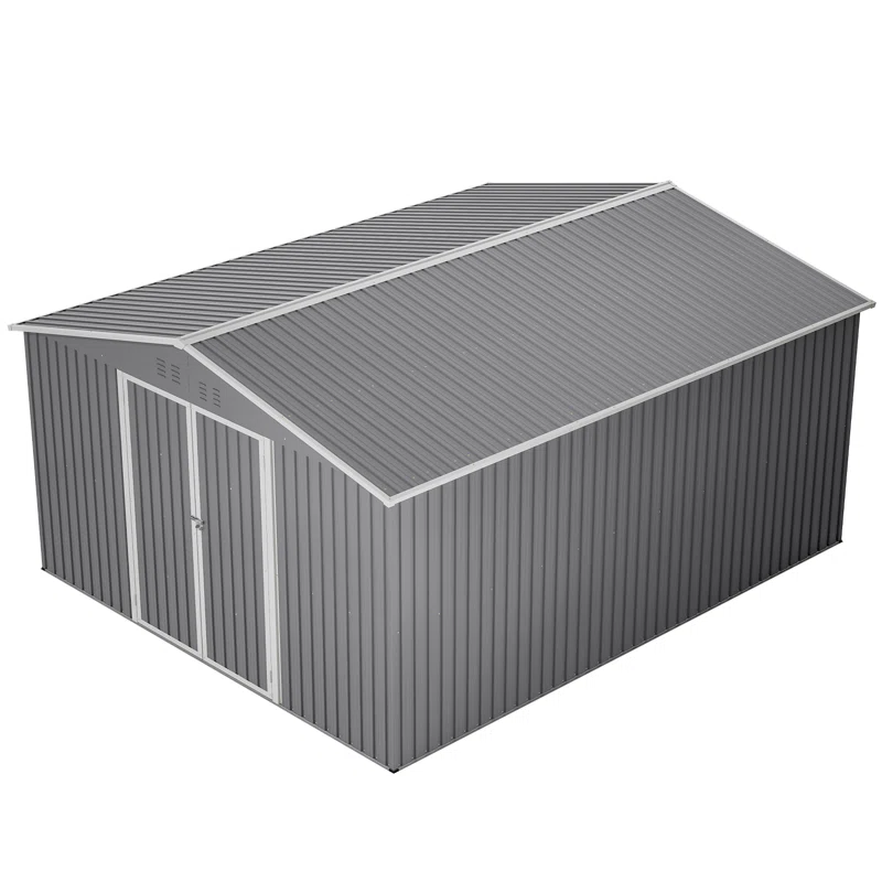 Outdoor Large Metal Storage Shed Foundation Kit Included  11 ft. x 13 ft.
