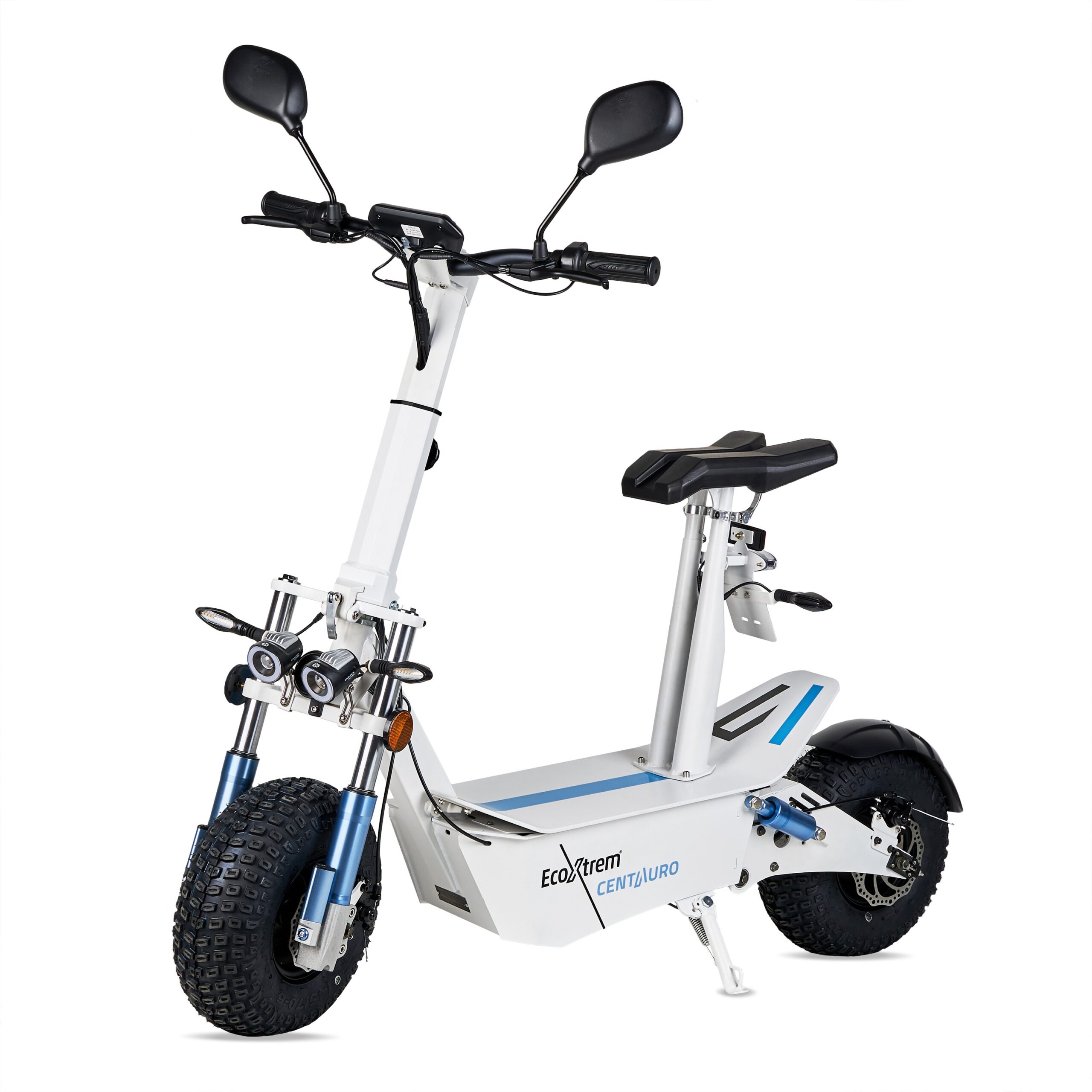PATINETE ELÉCTRICO CENTAURO MATRICULABLE CON ASIENTO Y PANTALLA LCD XXL BLANCO
