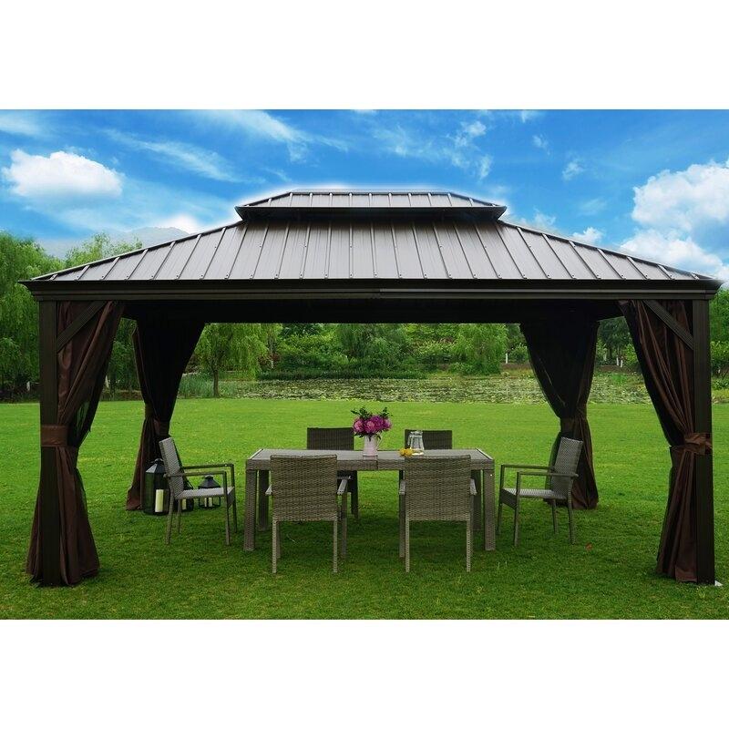 Alexander 16 Ft. W X 12 Ft. D Aluminum Patio Gazebo