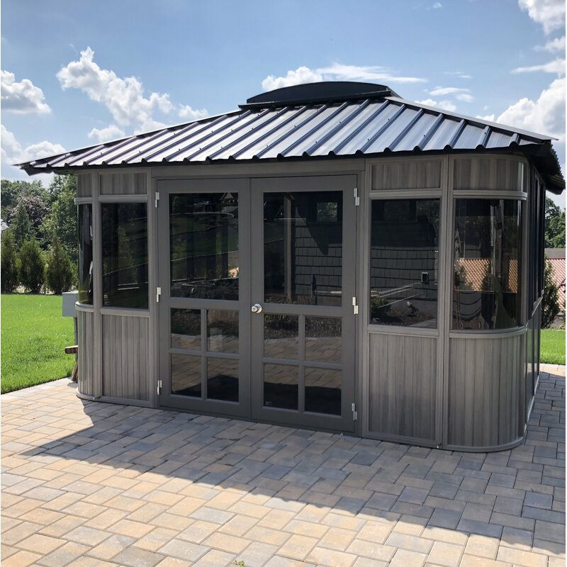Colorado 13.5 Ft. W x 11.5 Ft. D Aluminum Patio Gazebo