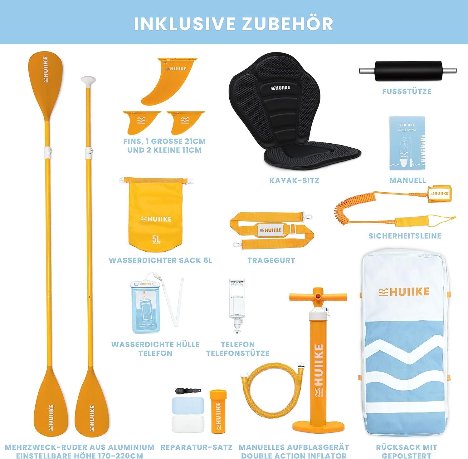 Stand Up Paddling Board High Quality Accessories - HUIIKE