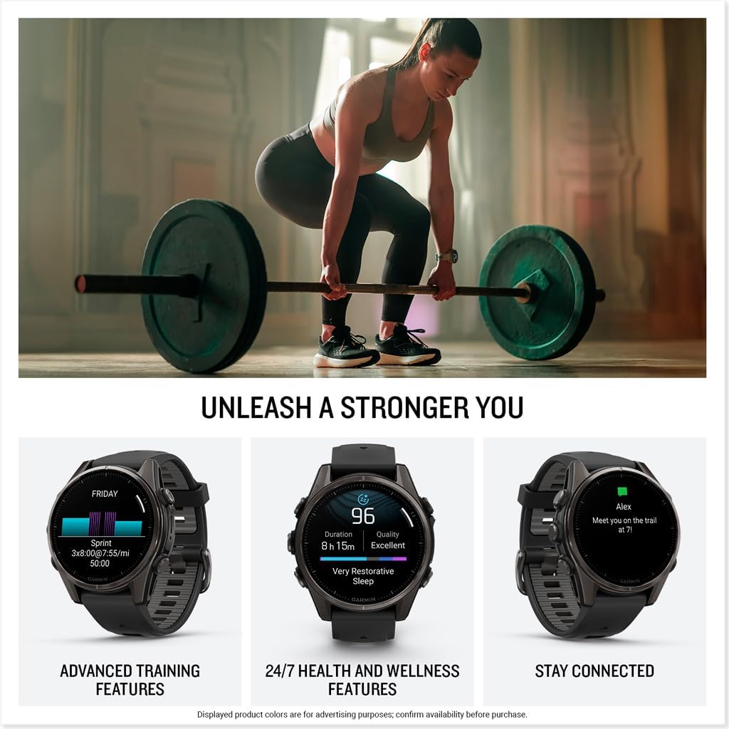 Garmin fēnix® 8 – 51 mm, AMOLED, Sapphire, Premium Multisport GPS Smartwatch, Long-Lasting Battery Life, Dive-Rated, Built-in LED Flashlight, Titanium with Spark Orange/Graphite Band