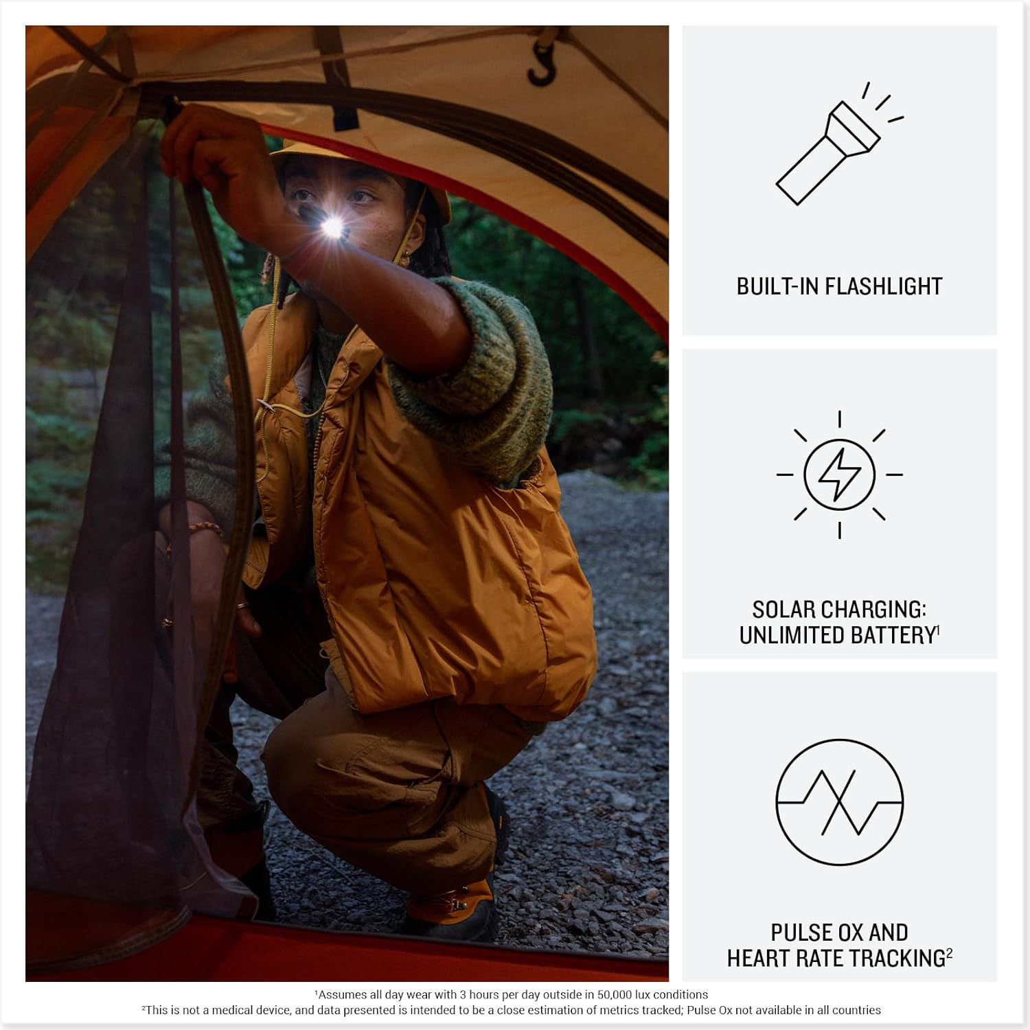 Garmin Instinct® 3 Tactical Edition, 50mm, Solar Charged Display, Rugged Outdoor GPS Smartwatch