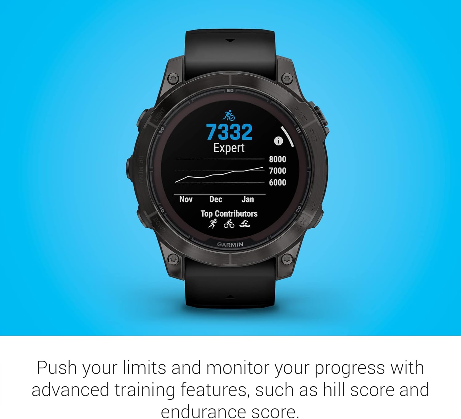 Garmin fēnix 7X Pro Sapphire Solar, Multisport GPS Smartwatch, Built-in Flashlight, Solar Charging Capability, 010-02778-10, Black