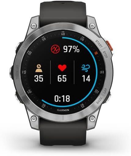 Garmin epix Gen 2, Premium active smartwatch, Health and wellness features, touchscreen AMOLED display, adventure watch with advanced features, white titanium