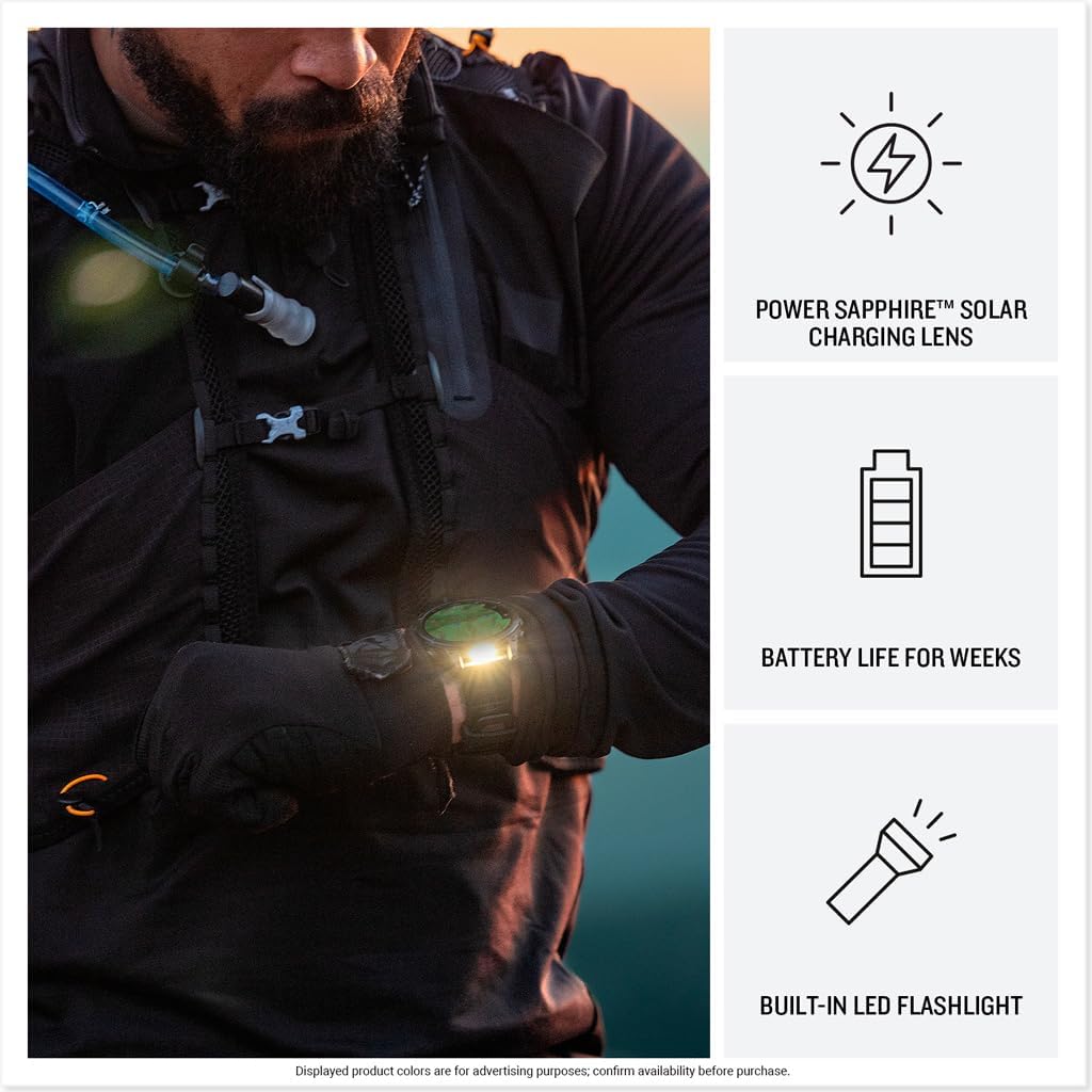 Garmin fēnix® 8 – 51 mm, AMOLED, Sapphire, Premium Multisport GPS Smartwatch, Long-Lasting Battery Life, Dive-Rated, Built-in LED Flashlight, Titanium with Spark Orange/Graphite Band