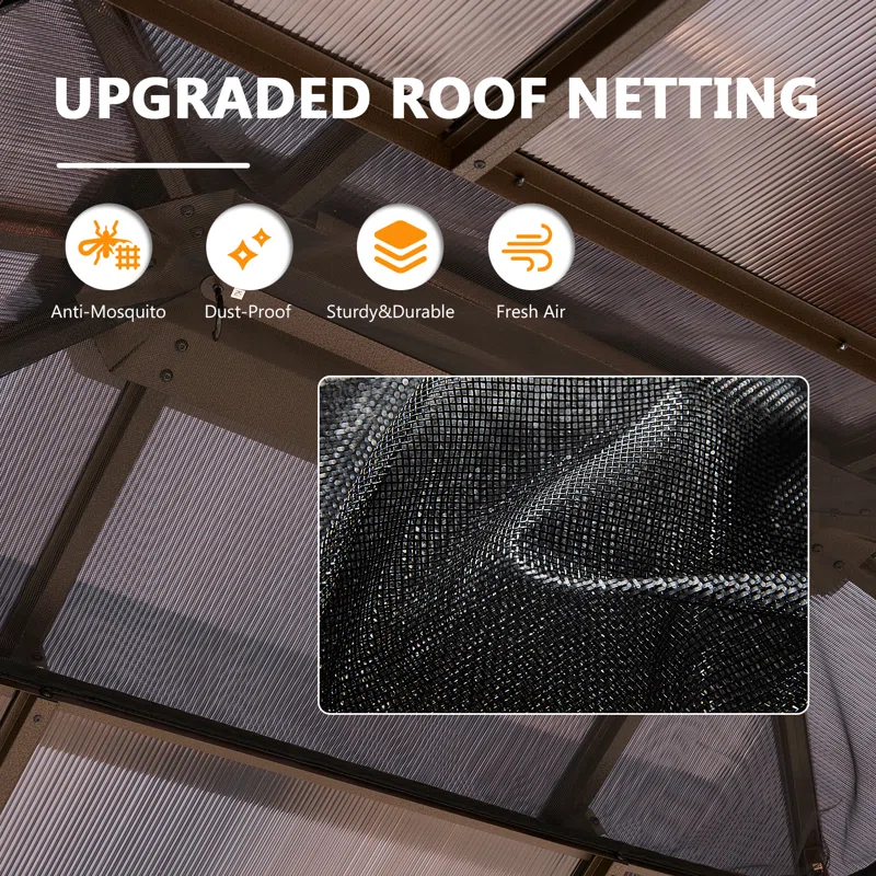 12 Ft. W x 10 Ft. D Aluminum Patio Hardtop Gazebo