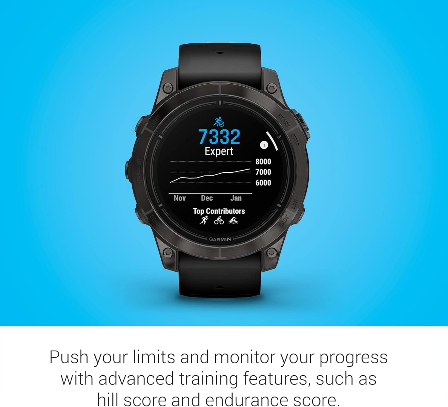 Garmin epix Pro (Gen 2) Sapphire Edition, 47mm, High Performance Smartwatch, Advanced Training Technology, Built-in Flashlight, Black