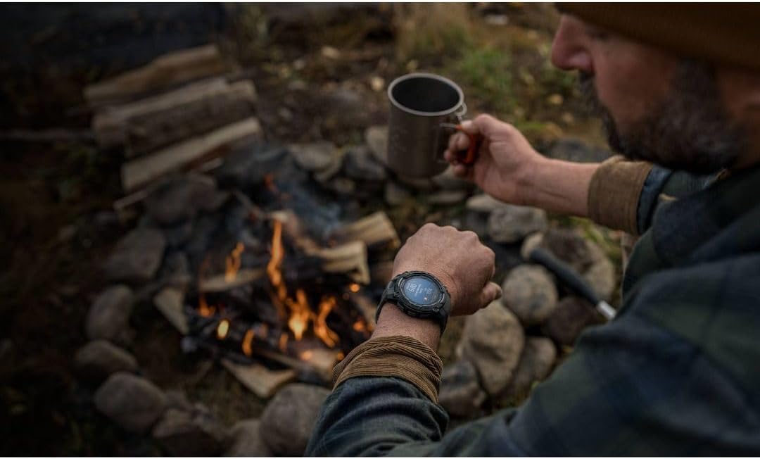 Garmin Instinct® 3 Tactical Edition, 50mm, Solar Charged Display, Rugged Outdoor GPS Smartwatch