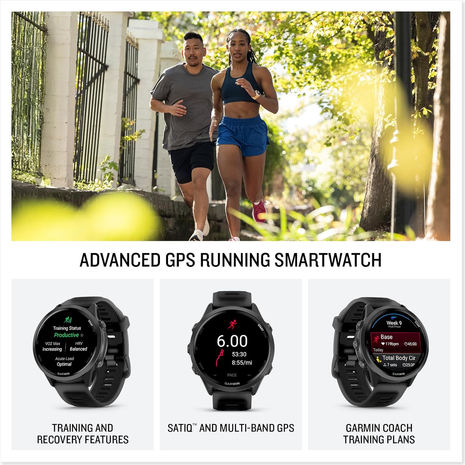 Garmin® Forerunner® 570, 42mm, Advanced GPS Running and Triathlon Smartwatch, AMOLED Display, Training and Recovery Features, Raspberry Aluminum with Translucent Bone/Mango Band