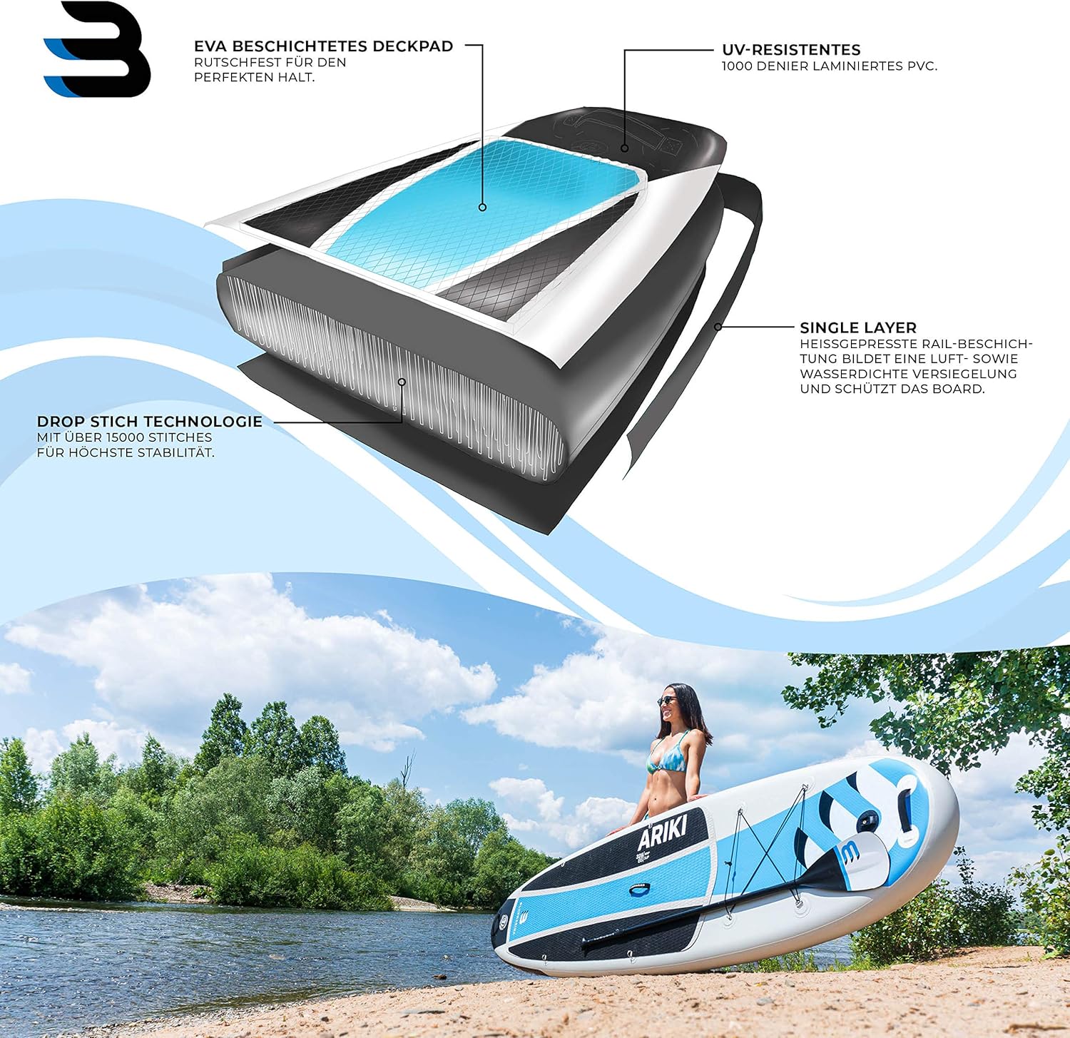 Bluemarina Ariki Stand Up Paddle Board Inflatable