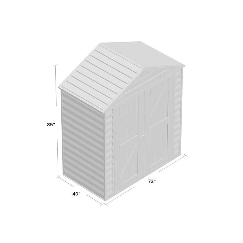 Skylight 6' wide x 3.5' deep plastic storage shed