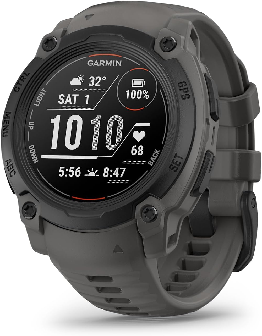 Garmin Instinct® 3 Tactical Edition, 50mm, Solar Charged Display, Rugged Outdoor GPS Smartwatch