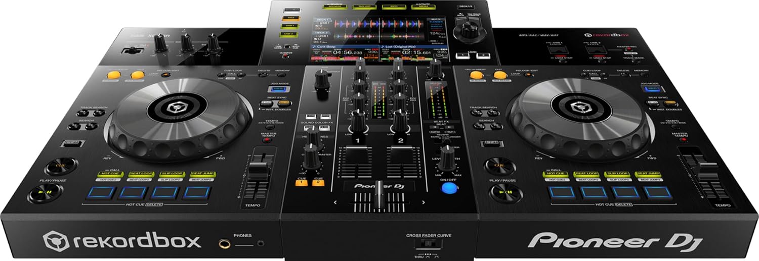 Pioneer XDJ-RR 2-Channel All-in-One DJ System - Black Bundle with Case, Headphones, and Austin Bazaar Polishing Cloth