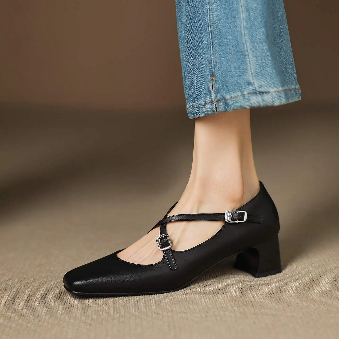 Ciora Genuine Leather Heels