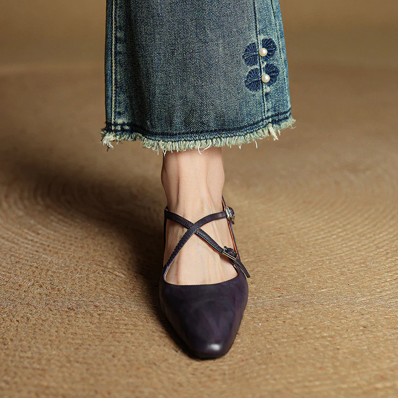 Eclan Genuine Leather Flats