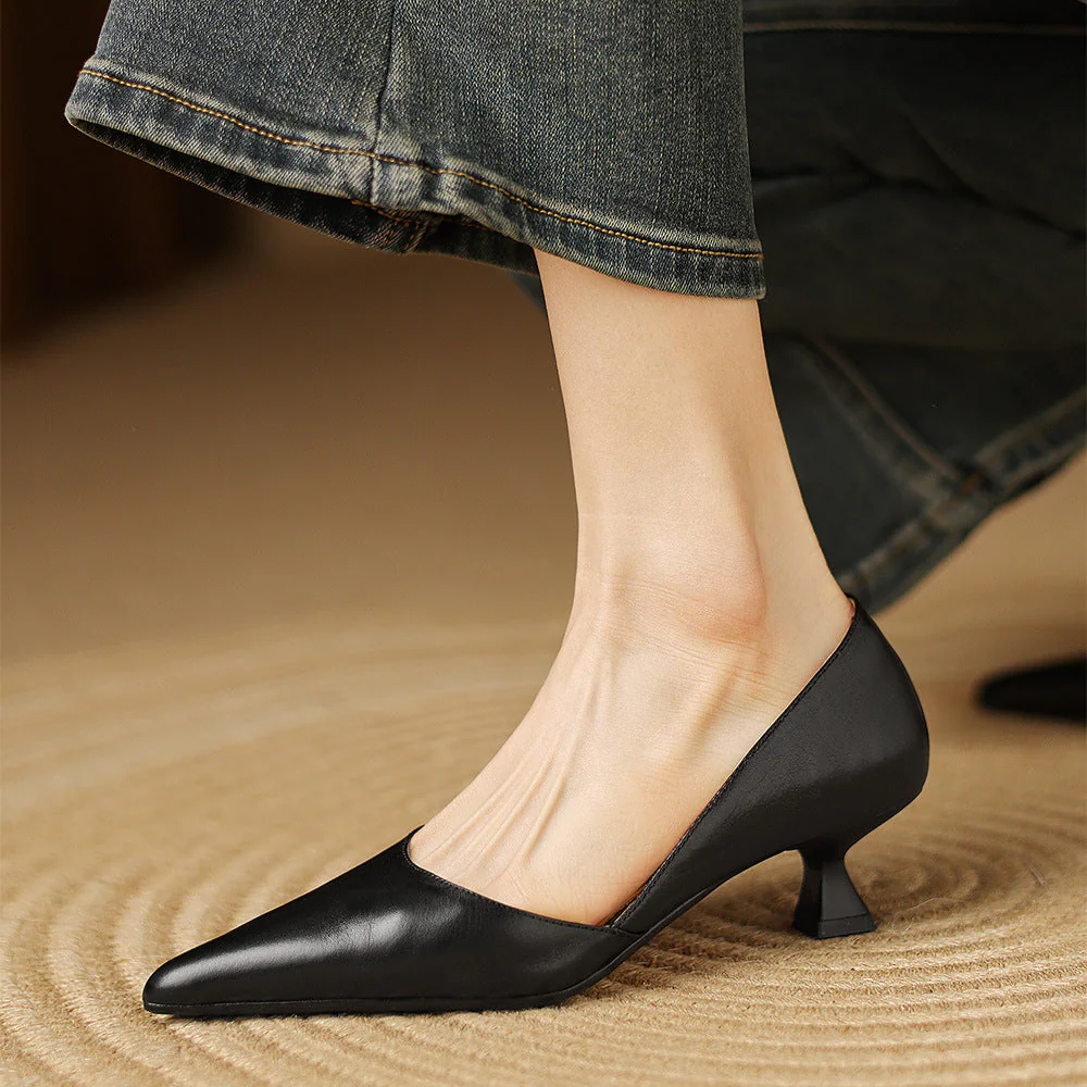 Carlen Genuine Leather Heels