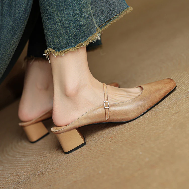 Esmer Genuine Leather Mules