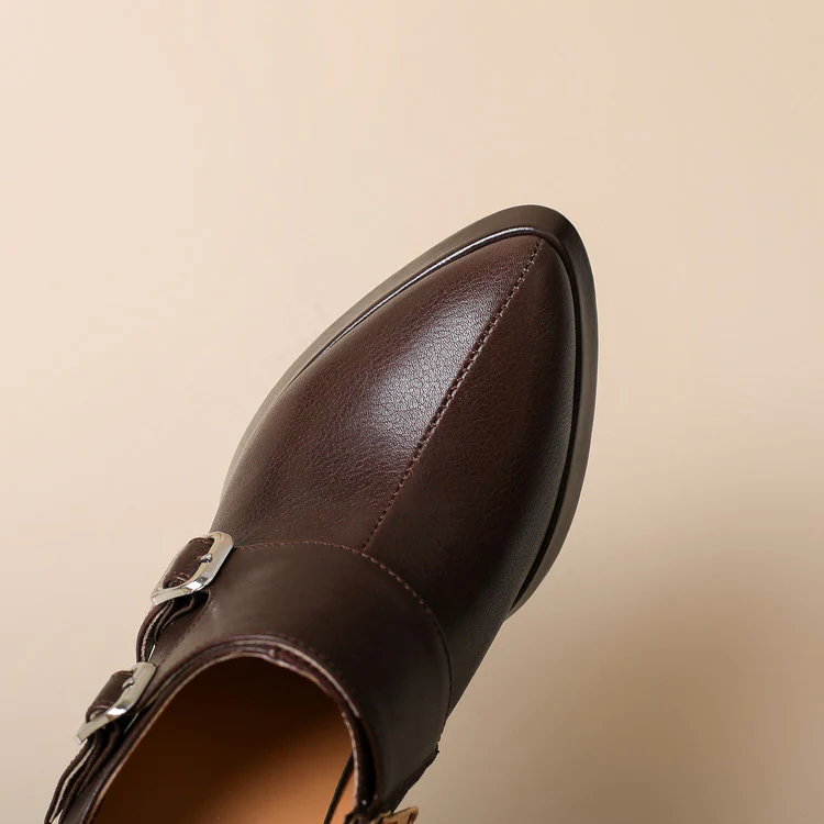 Nyrix Genuine Leather Heels