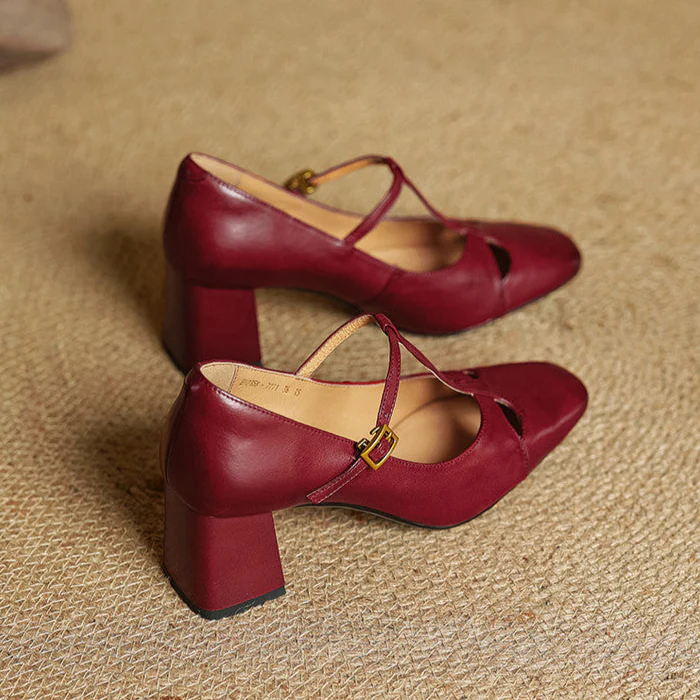 Elora Genuine Leather Heels