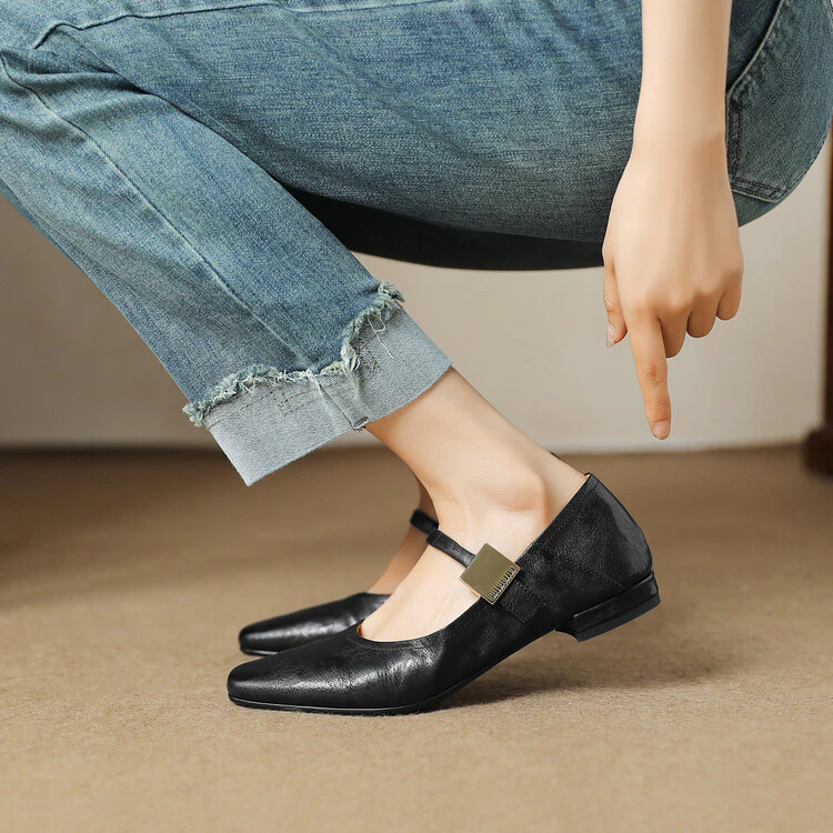 Melona Genuine Leather Pumps