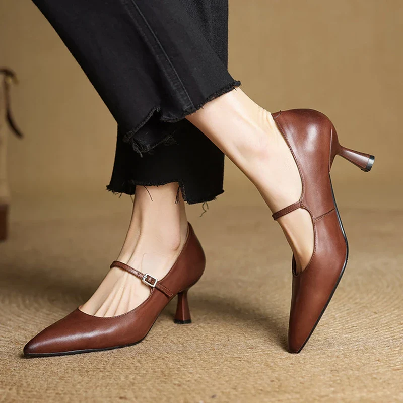 Selene Genuine Leather Pumps