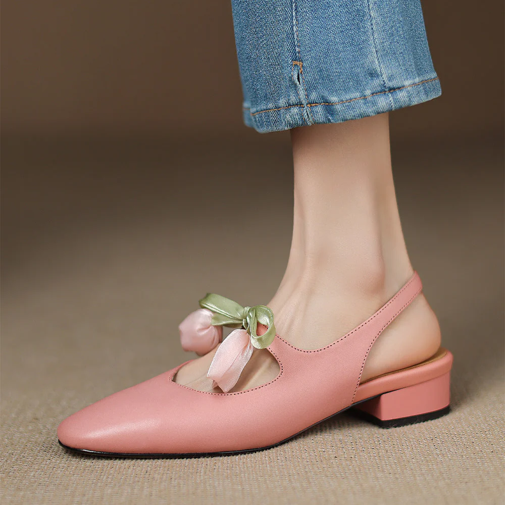 Tulip Genuine Leather Slingbacks