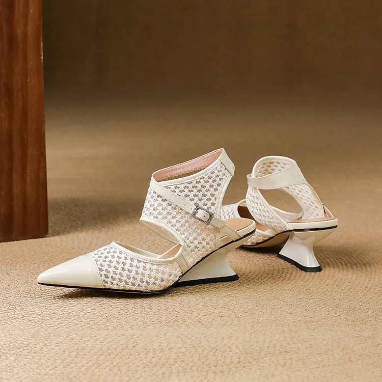 Velour Genuine Leather Slingbacks