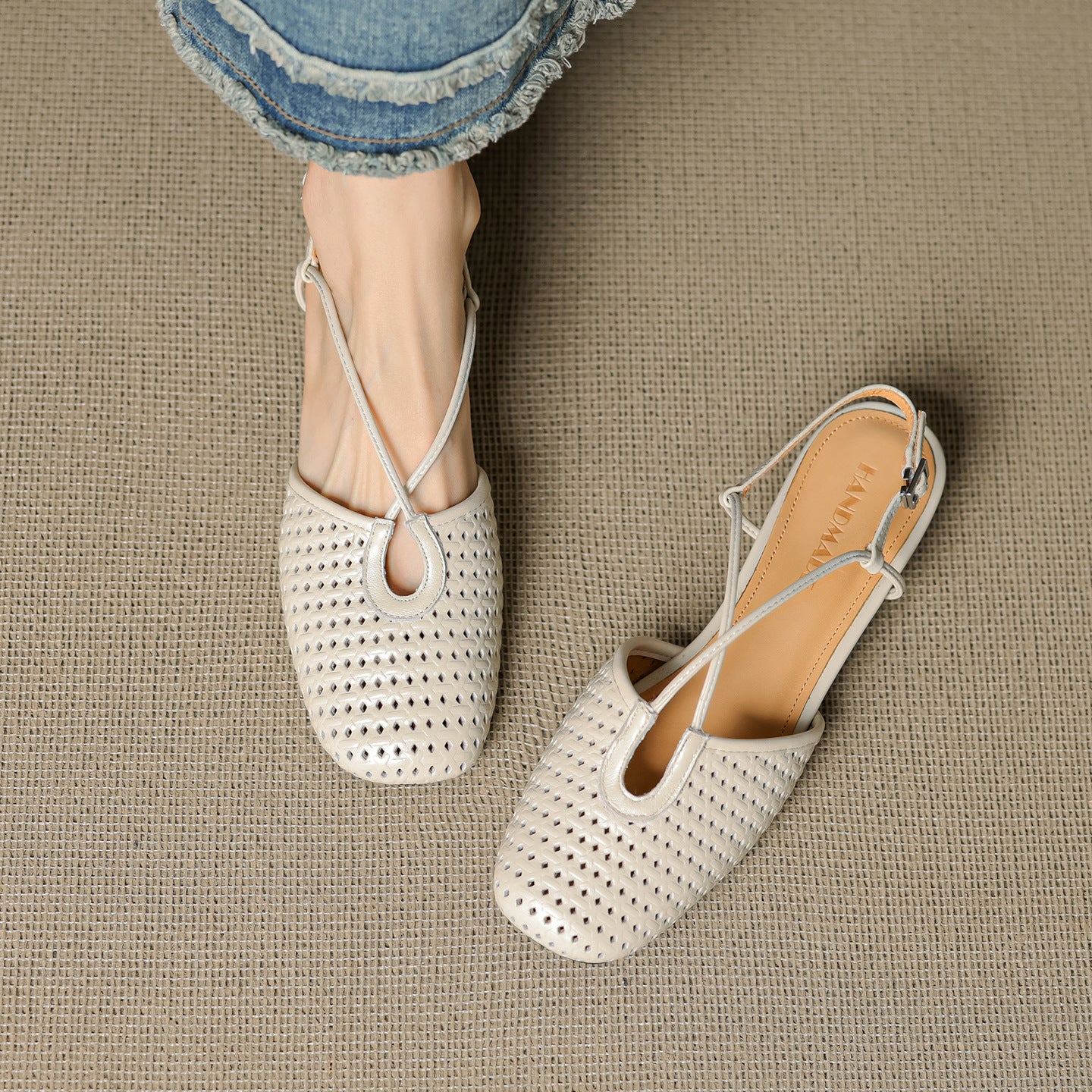 Opal Genuine Leather Slingbacks