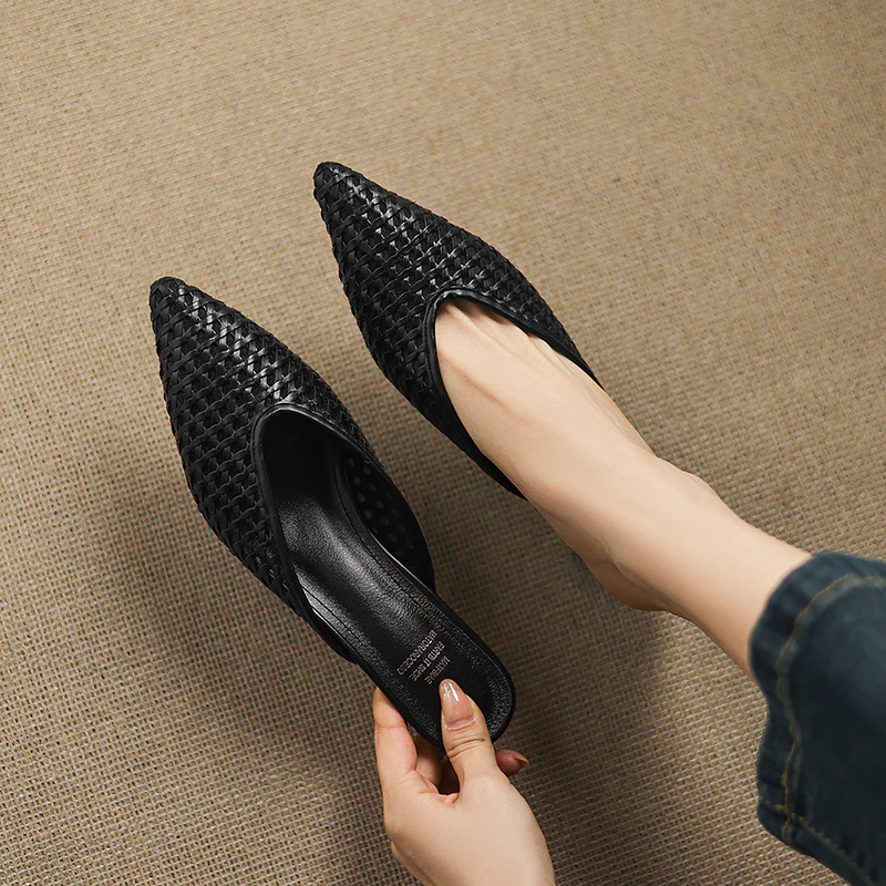 Olivia Genuine Leather Mules