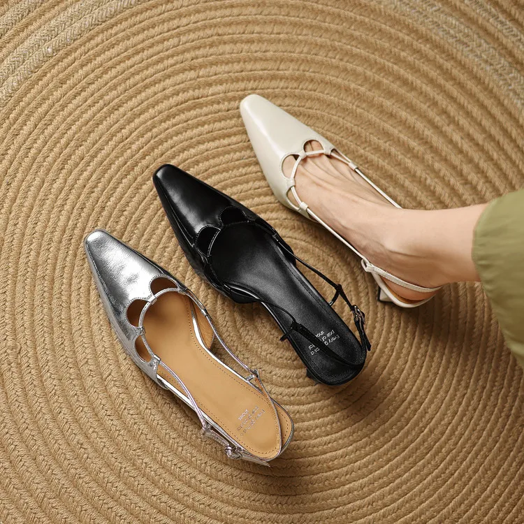 Katie Genuine Leather Slingbacks