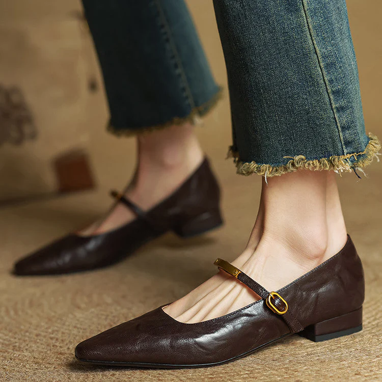 Merlot Genuine Leather Pumps