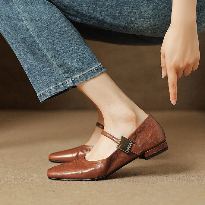 Melona Genuine Leather Pumps