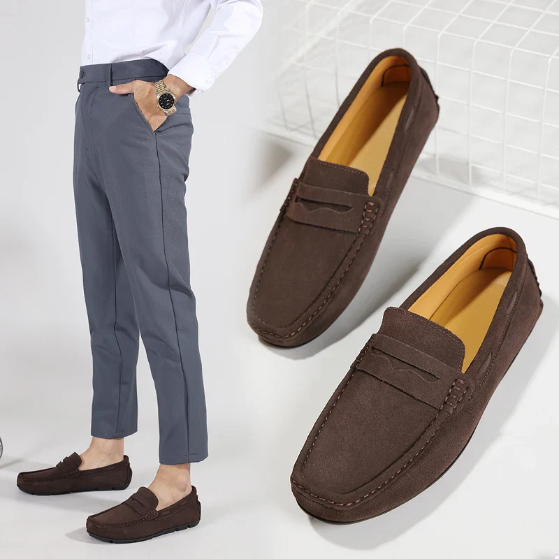 Fletro Genuine Suede Loafers