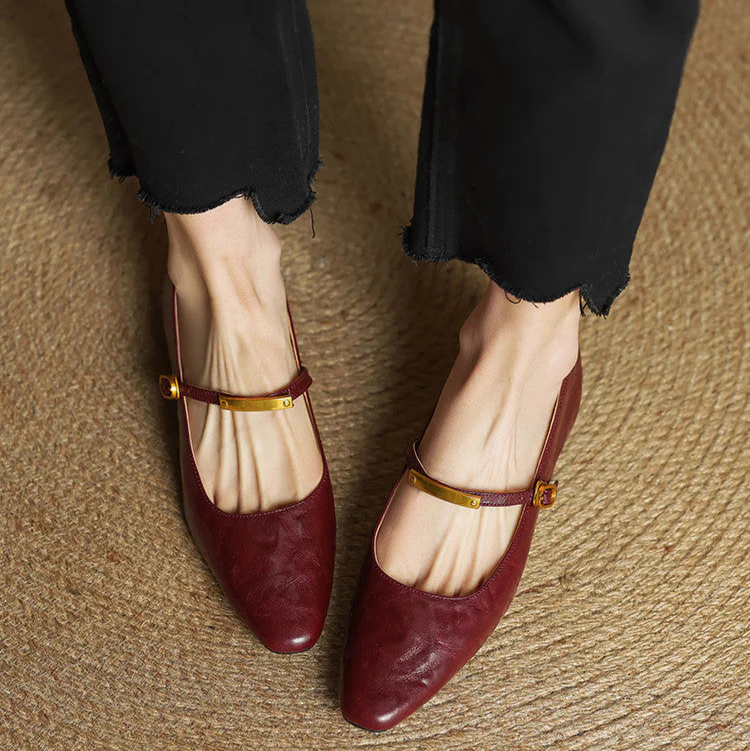 Merlot Genuine Leather Pumps