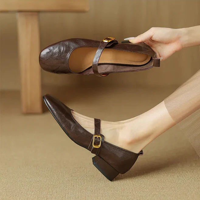 Bruna Genuine Leather Pumps