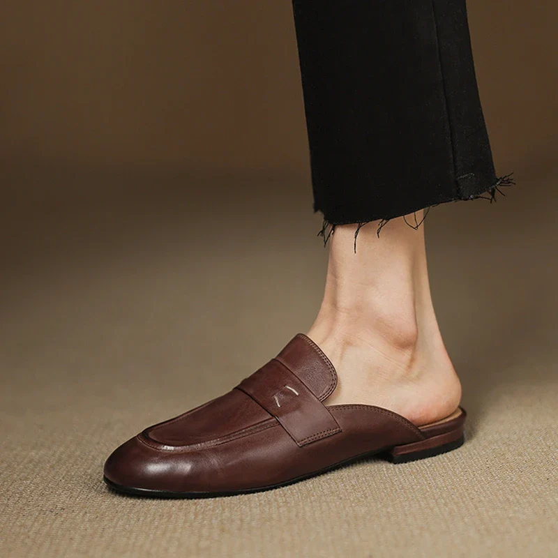 Serin Genuine Leather Mules