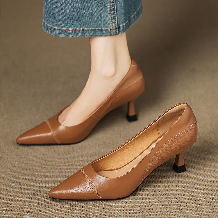 Elyra Genuine Leather Heels