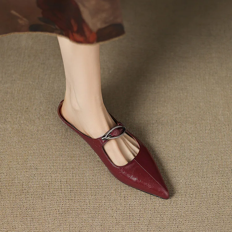 Alour Genuine Leather Mules