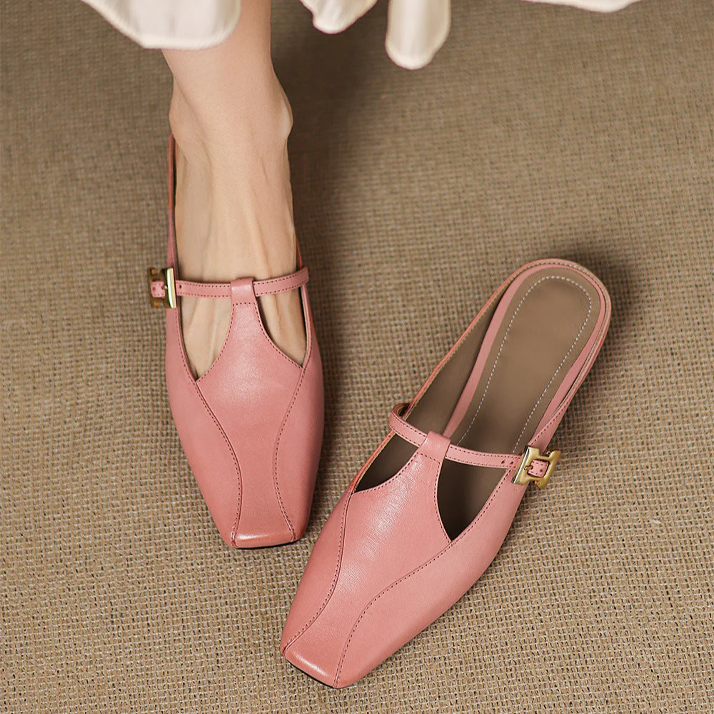 Keva Genuine Leather Mules