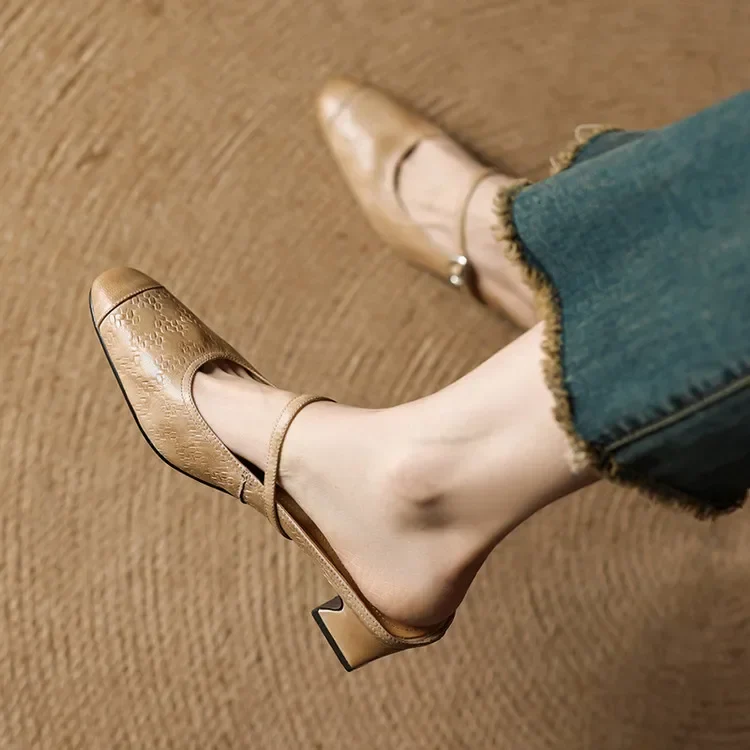 Edda Genuine Leather Mules