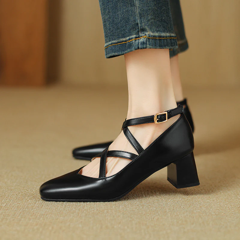 Elva Leather Heels