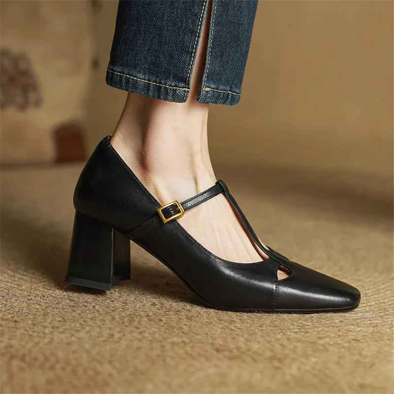 Elora Genuine Leather Heels