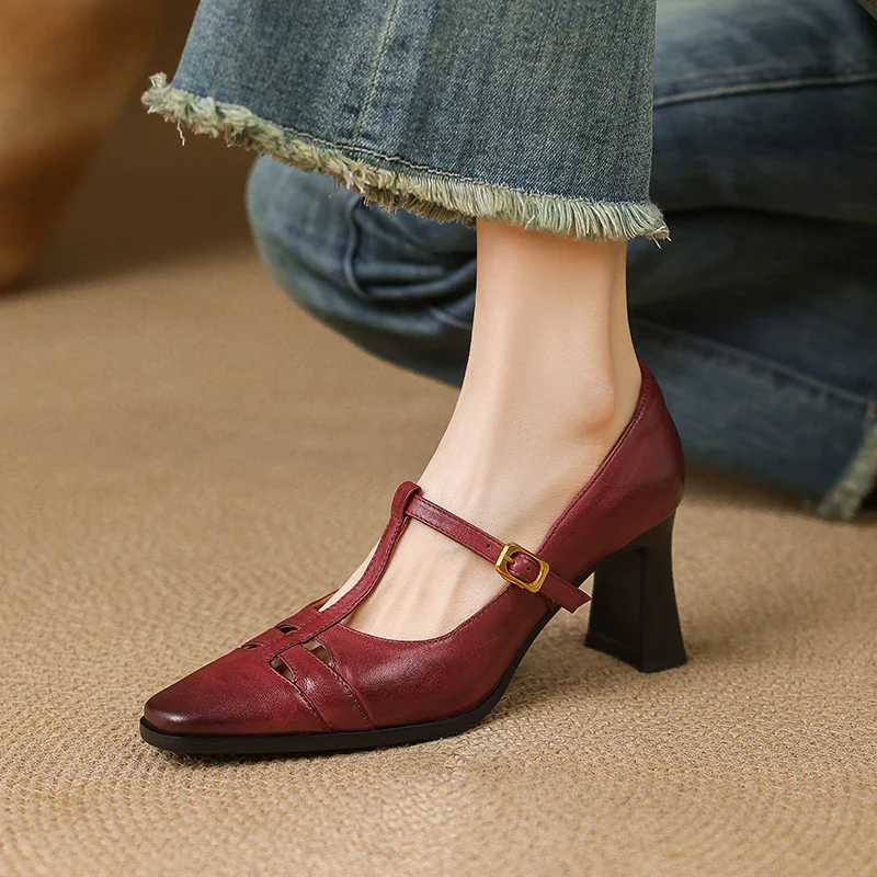 Marie Genuine Leather Heels