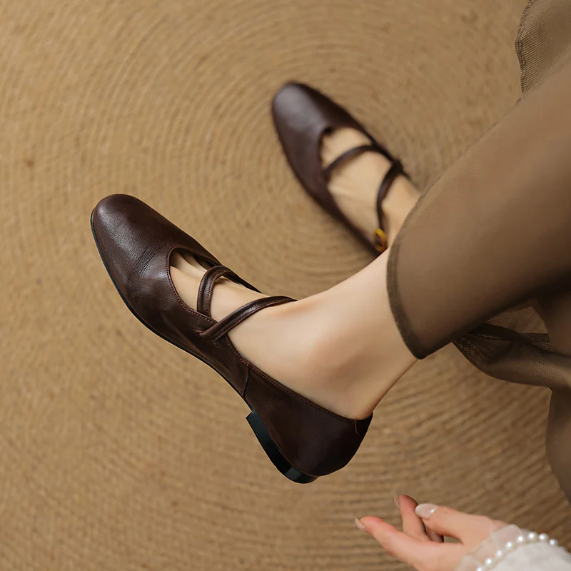 Norie Genuine Leather Flats