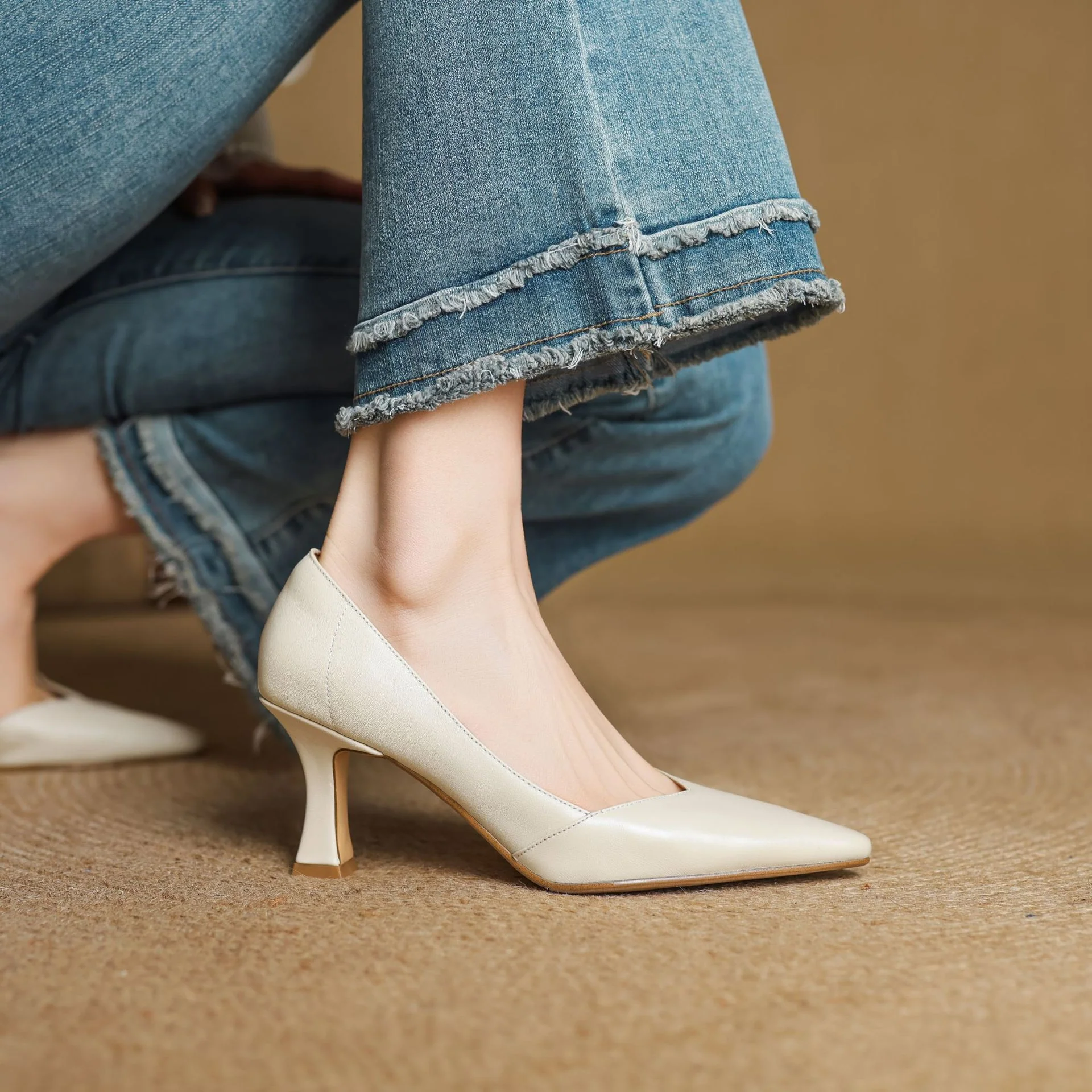 Zyne Genuine Leather Heels