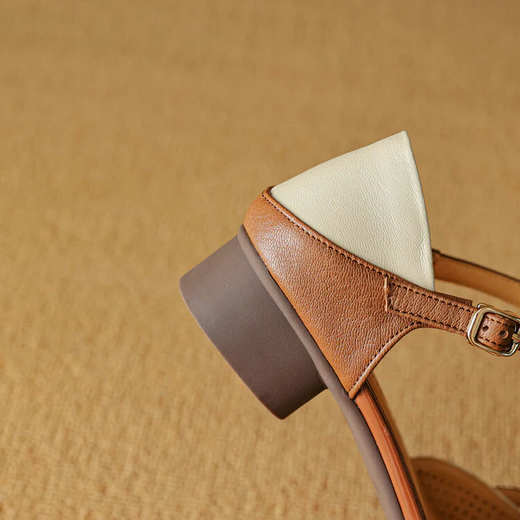 Lizel Genuine Leather Heels